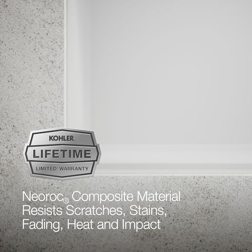 Kohler 33710-PC-CM6 Billings® 32-1/2" undermount single-bowl workstation kitchen sink, Matte White