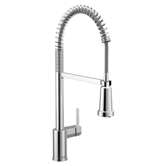 Moen Align Chrome 3-In-1 Water Filtration Pre-Rinse Spring Pull Down Kitchen Faucet, Water Filter for Sink Faucet Sold Separately, F5923