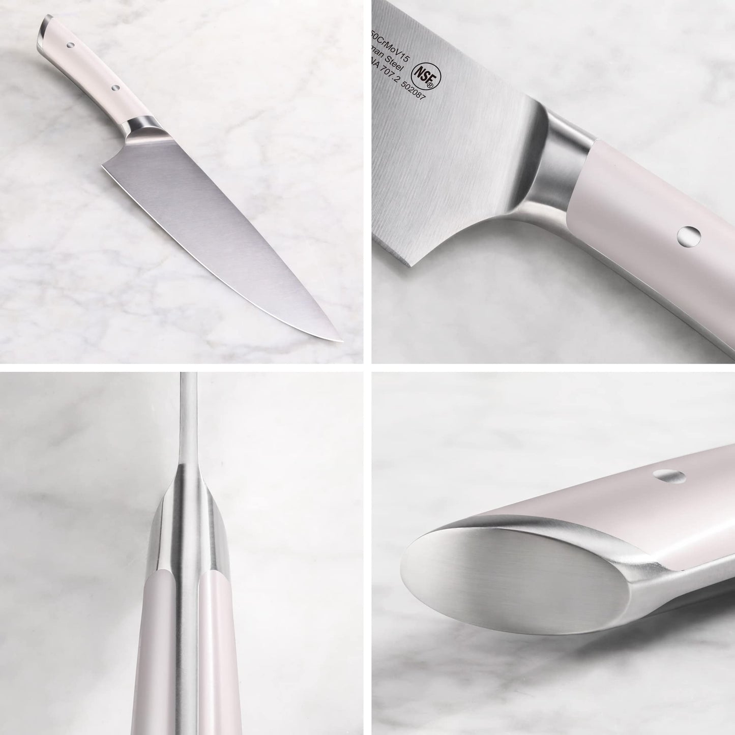 Cangshan HELENA Series German Steel Forged Knife Block Set (23-Piece, White)