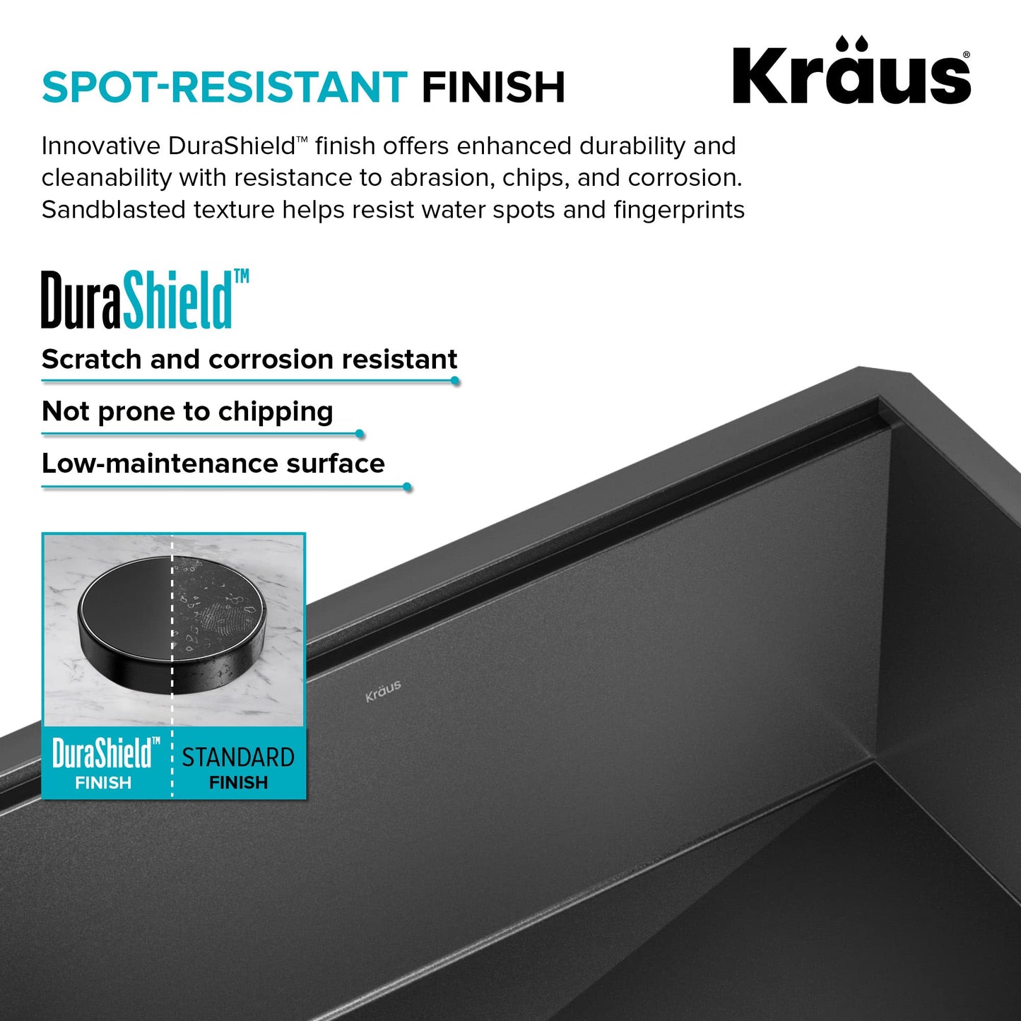 KRAUS Kore Workstation 27-inch Undermount 16 Gauge Black Stainless Kitchen Sink, Single Bowl Kitchen Sink in PVD Gunmetal Finish with Accessories, KWU110-27-PGM